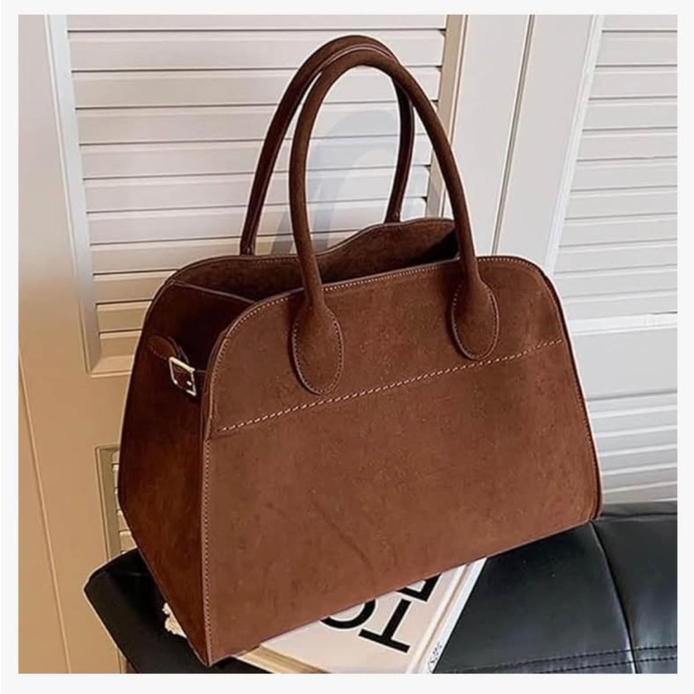 Suede tote bag